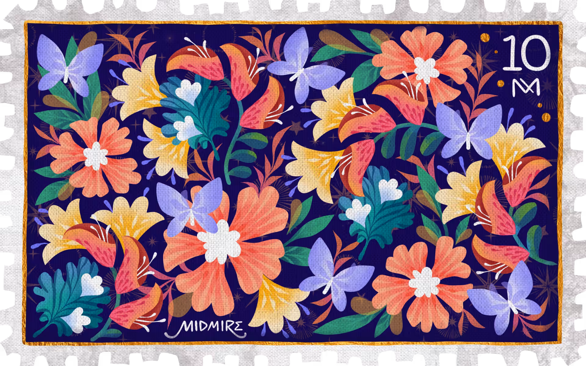 Stamps #1 - The Endemic Flowers of Midmire