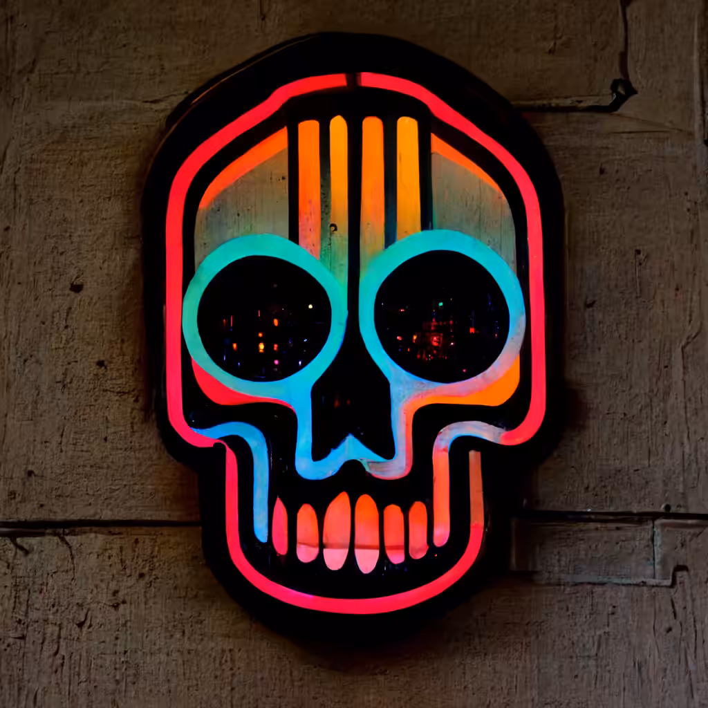 Neon Skull 34