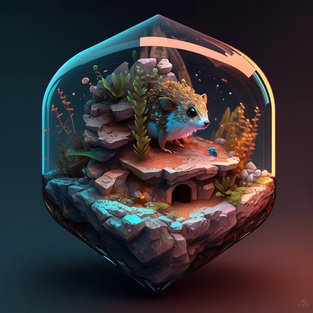 Glass Ball . Animals: Lovely creature