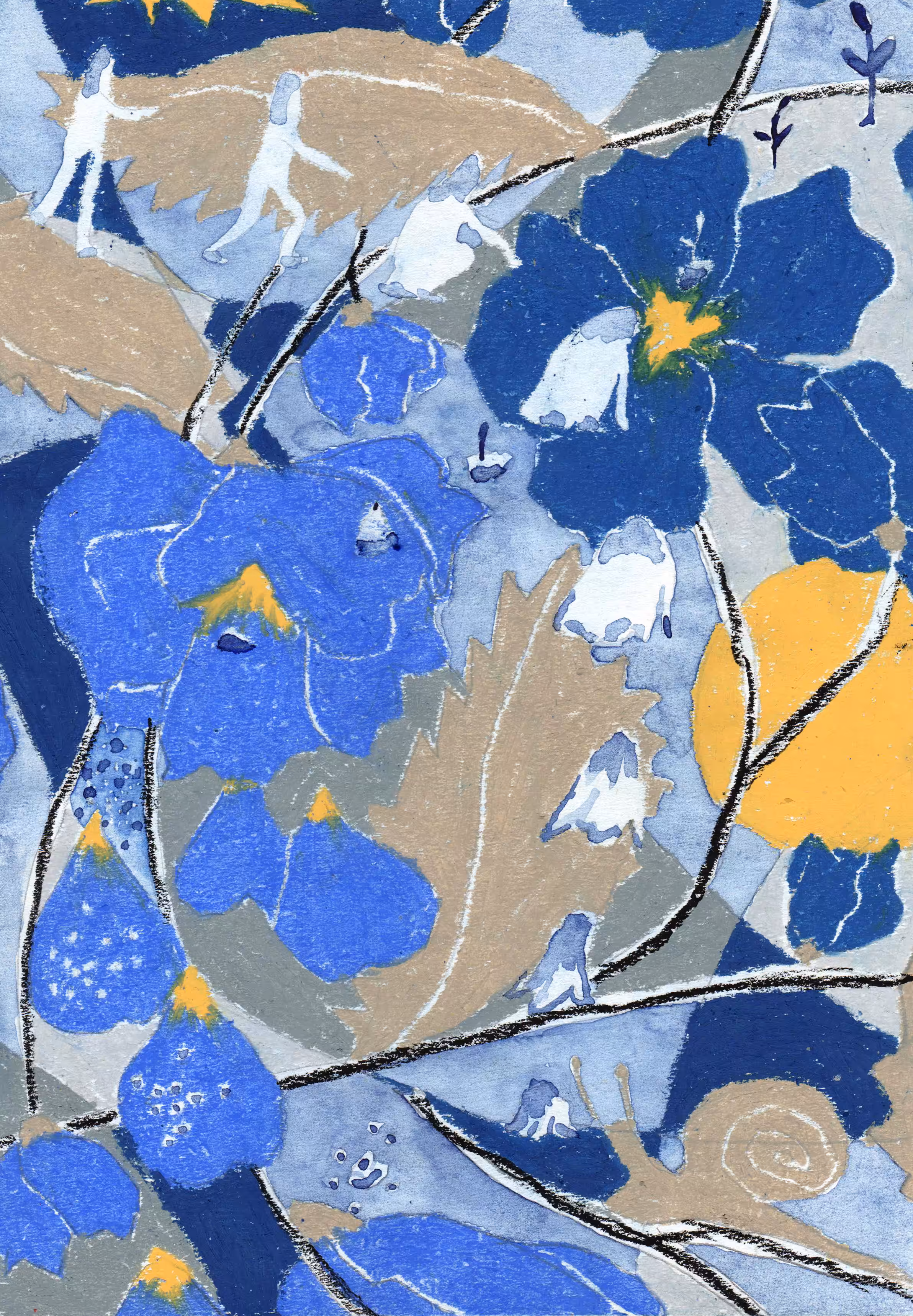 Decay into a flower in the gracious stream of life