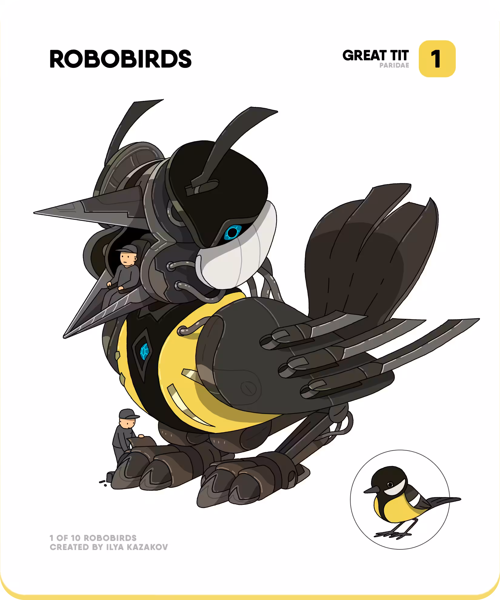 ROBOBIRDS #1 — Great Tit