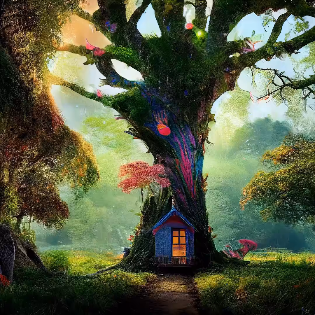Happy tree 07 - rainbow flow