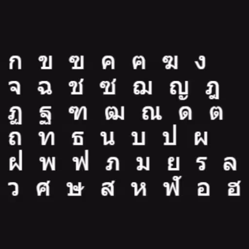 ก ข ฃ ค ฅ ฆ ง
จ ฉ ช ...