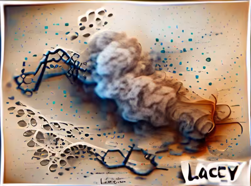 Lacey traces of molecular steam