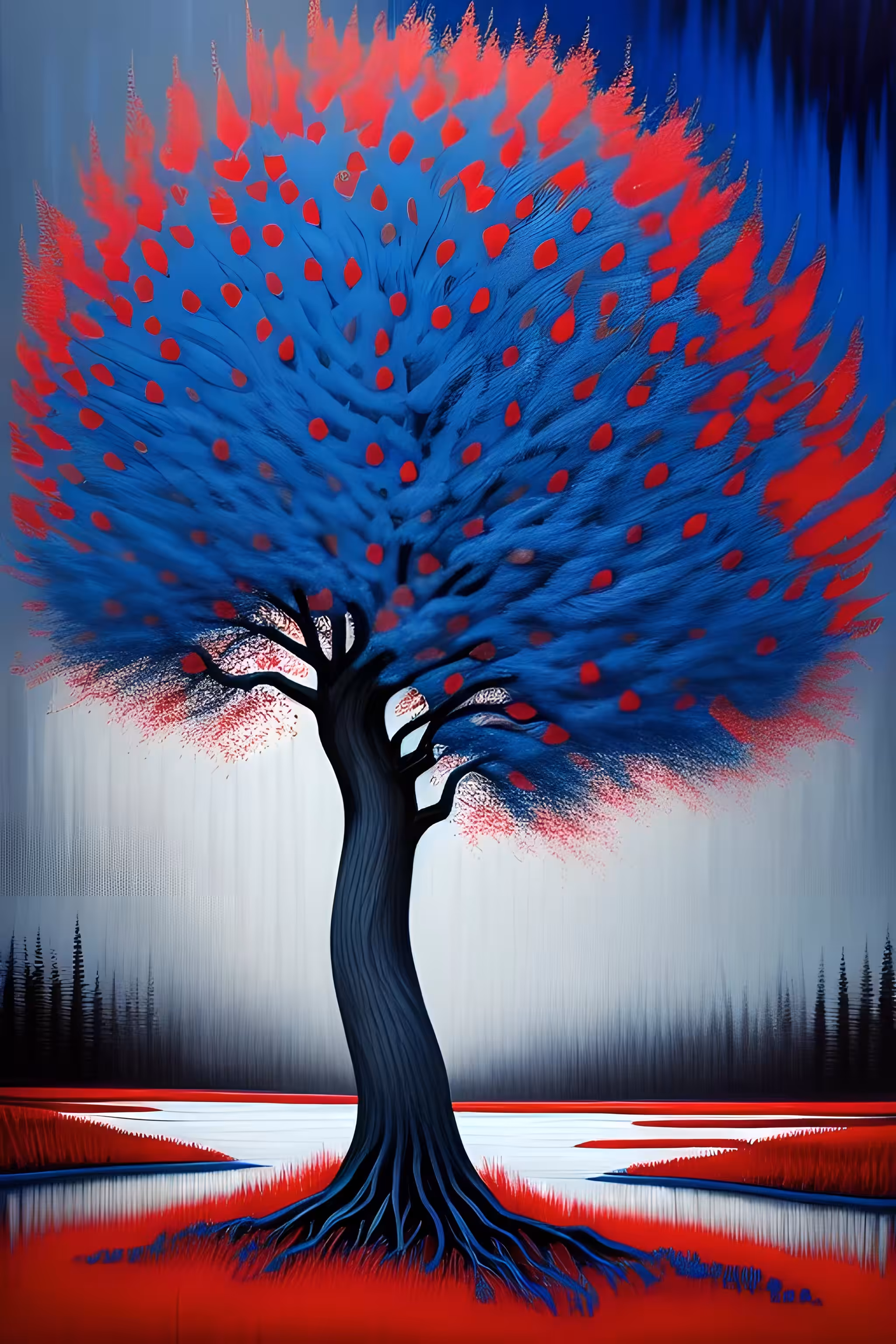 Red Blue Tree 2