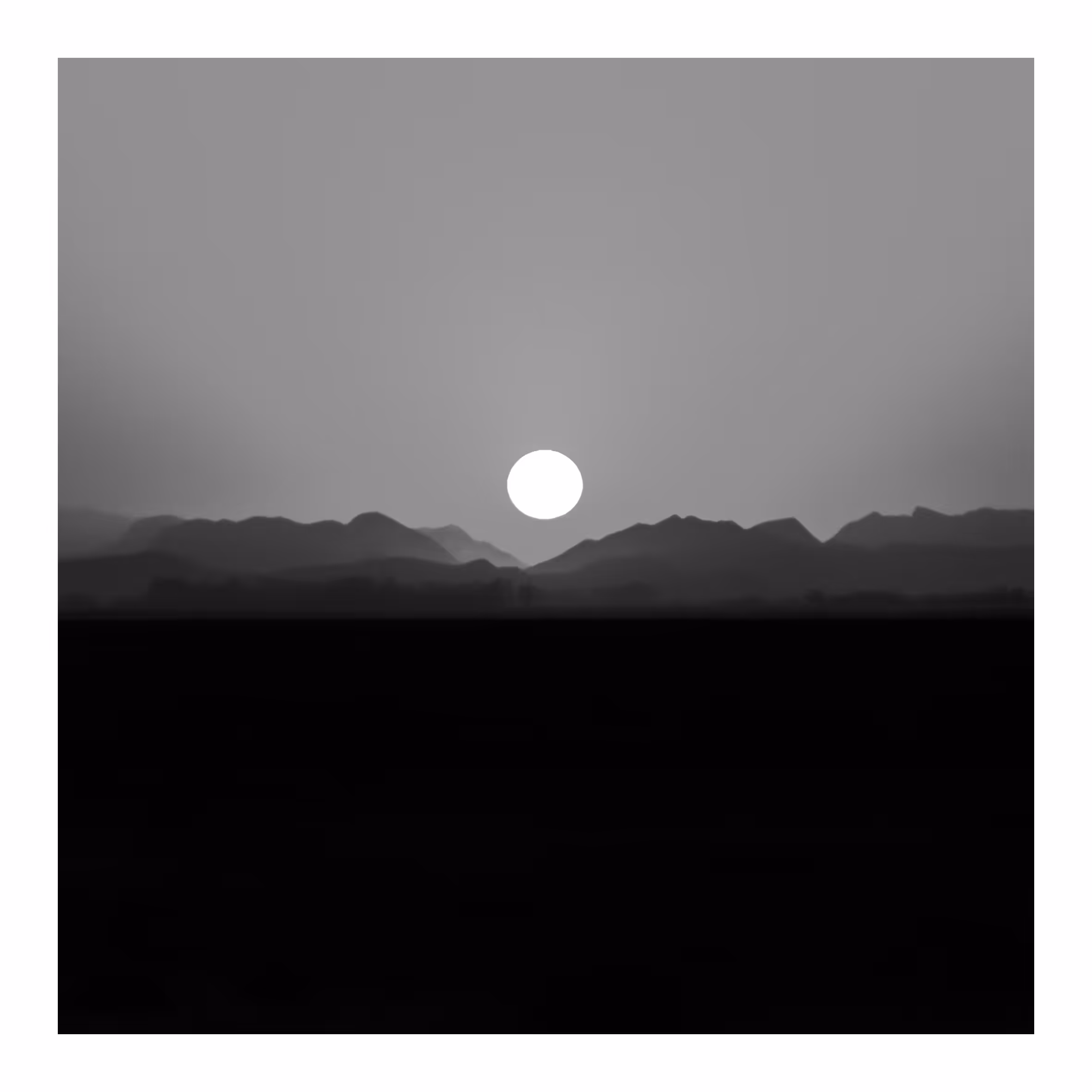 Sunset in the mountains
