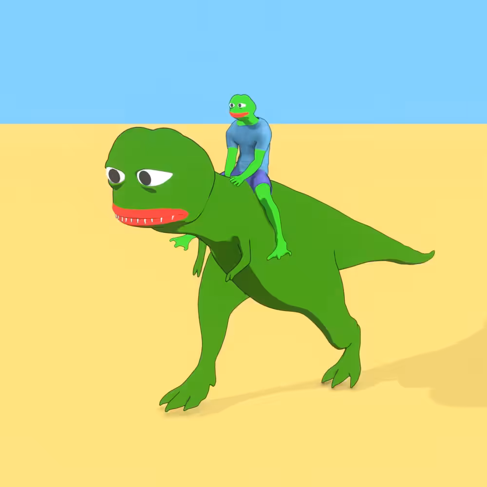 Pepesaurus-Rex Riding