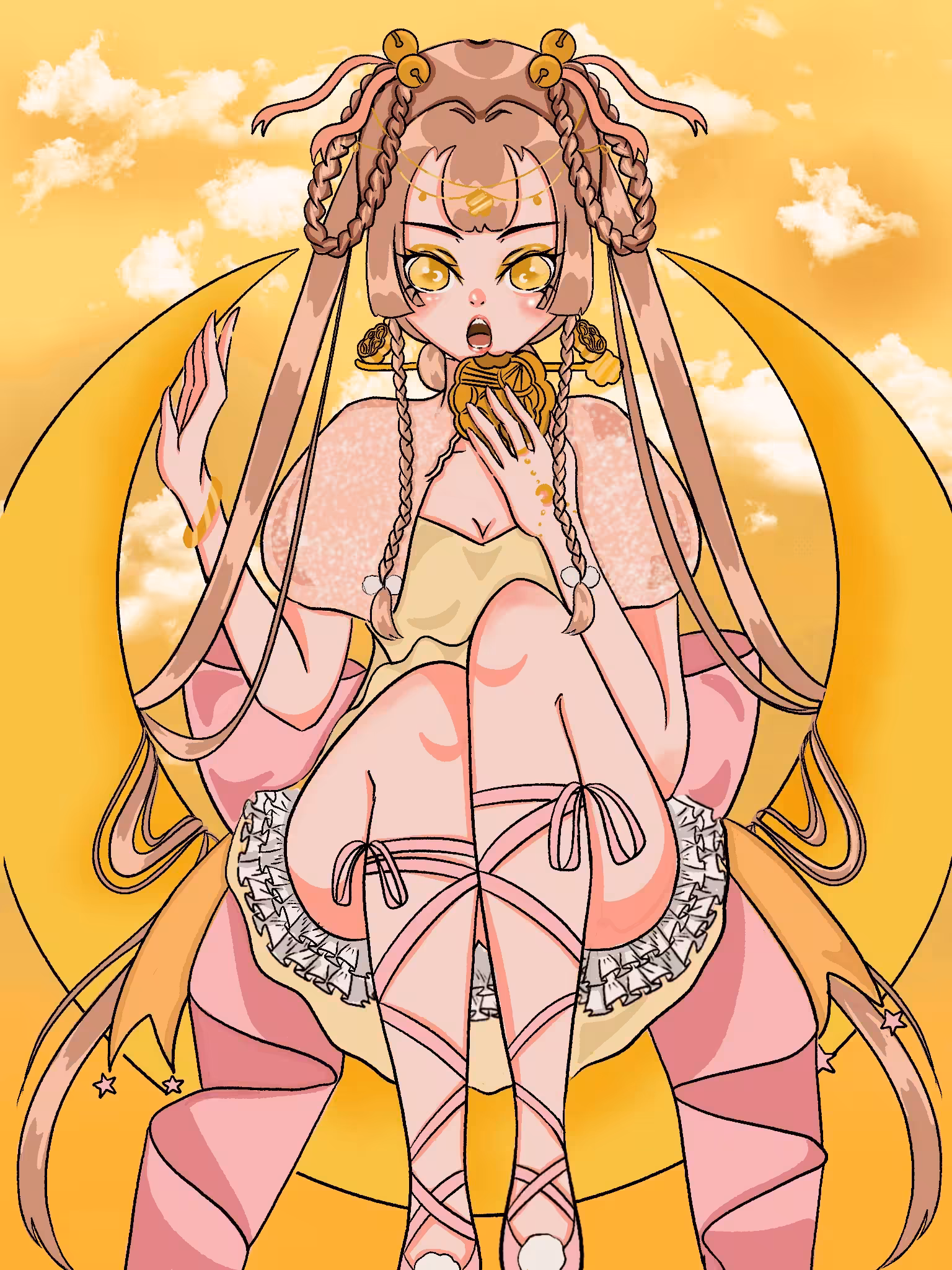 miko girl Special Festival Mid-Autumn Festival