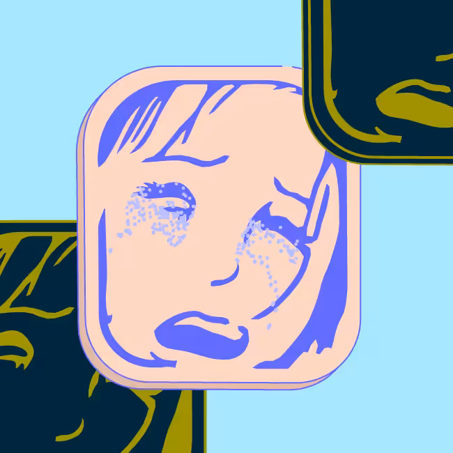 Card in the box "Crying girl" #21
