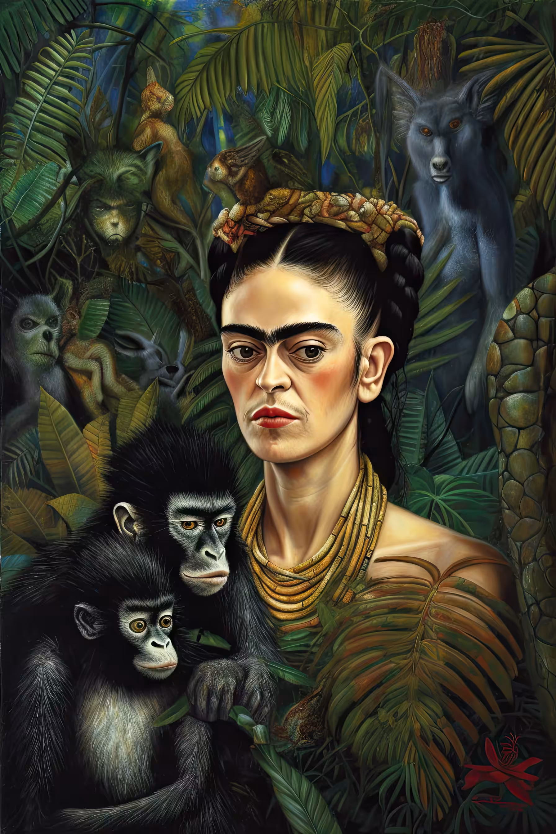 A.I. Creations: Frida Kahlo Self Portrait