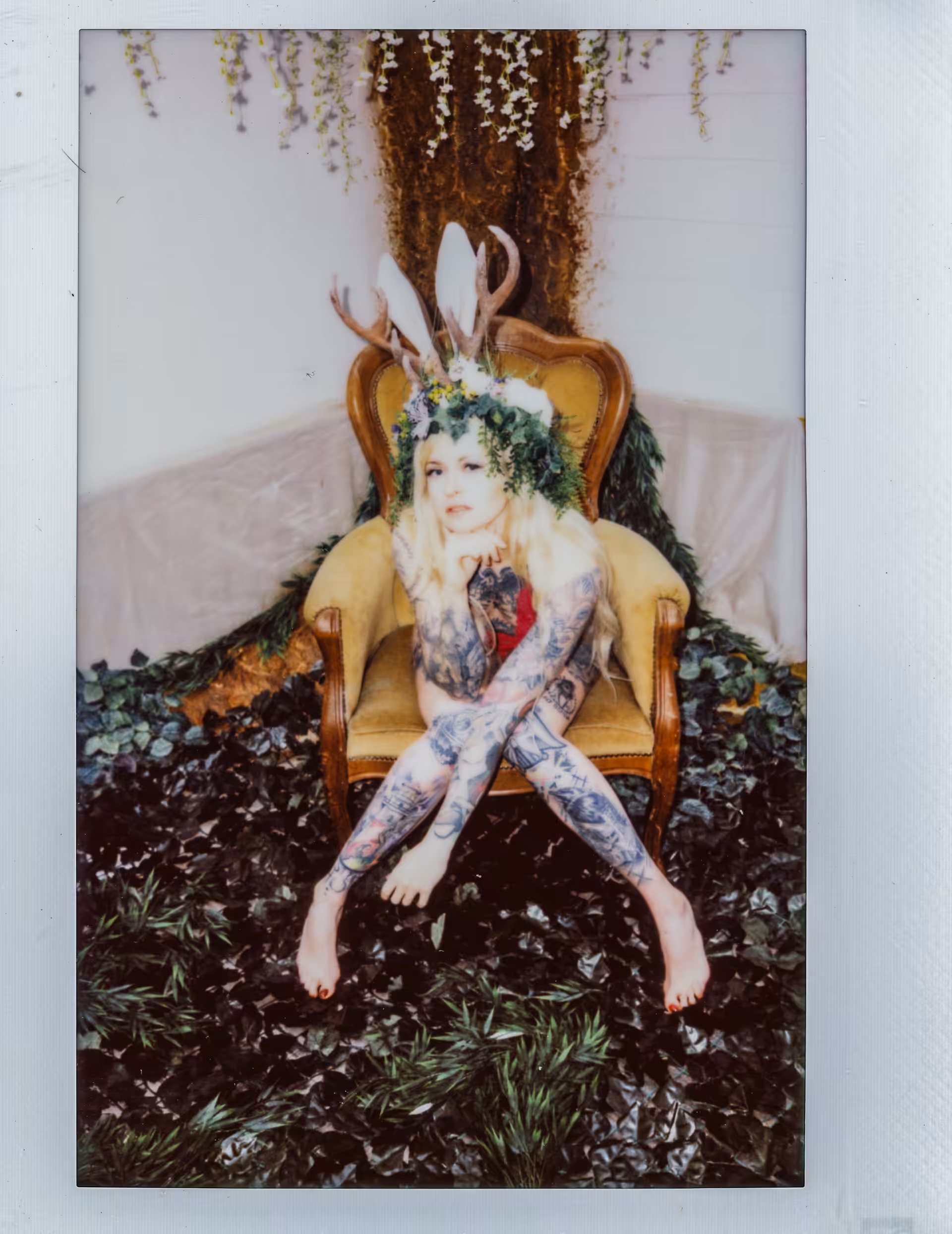 Tattooed Easterbunny - Instax wide expired