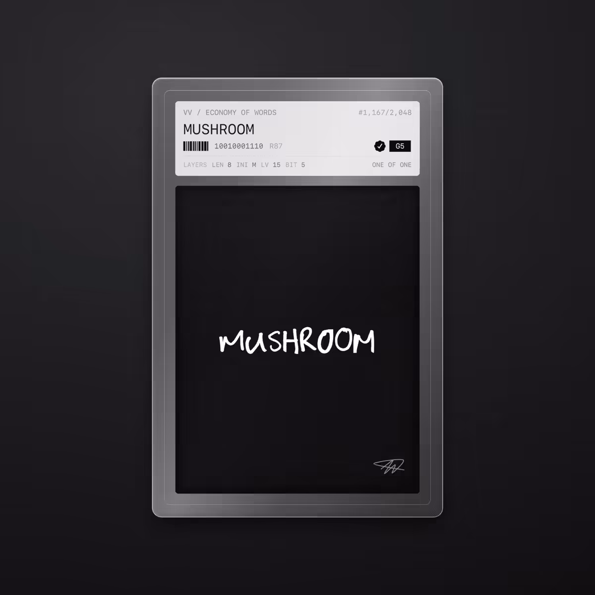 Economy of Words: MUSHROOM · #1167