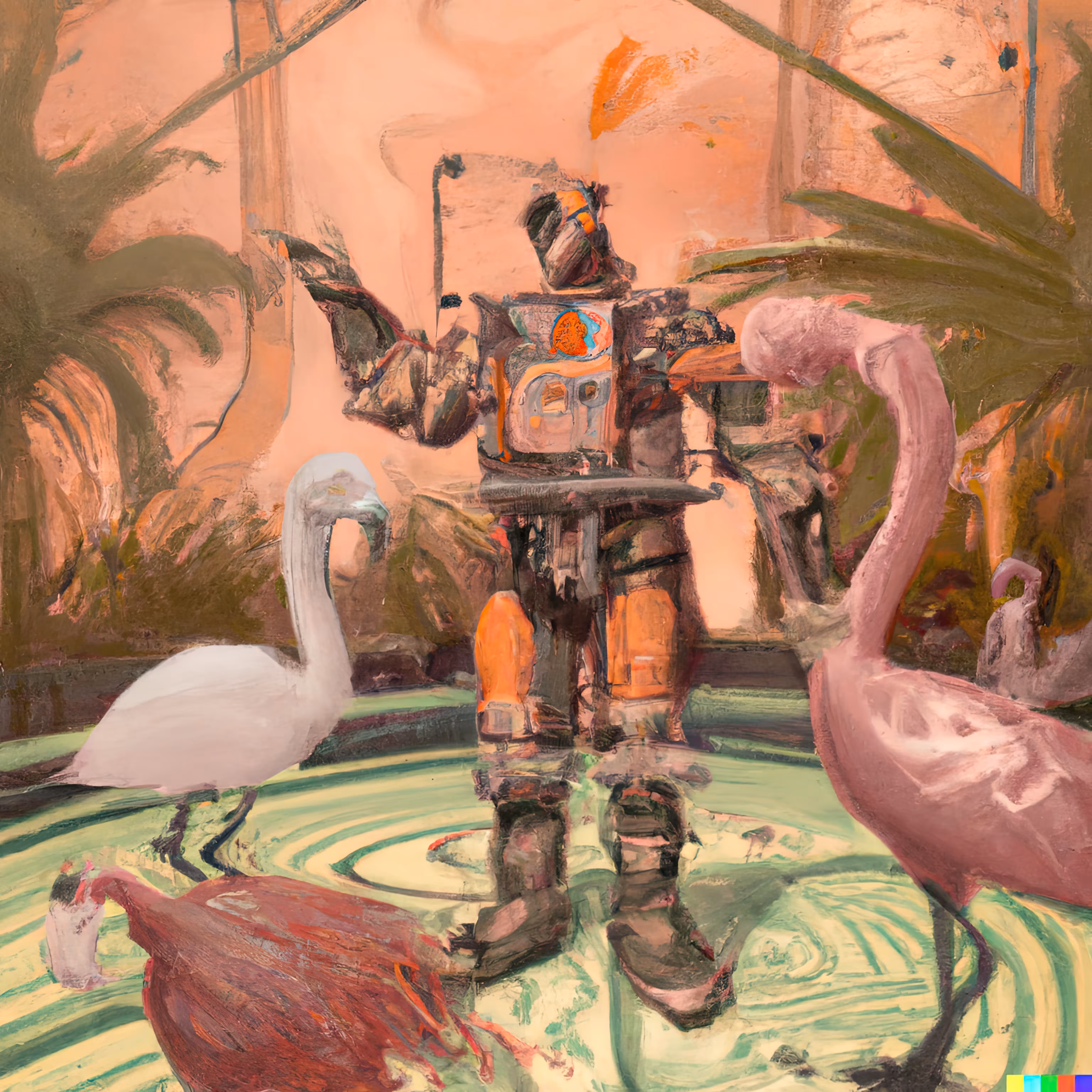Cyborgs, robots flamingos planeando construcciones en el Metaverso II -Steven Pinker