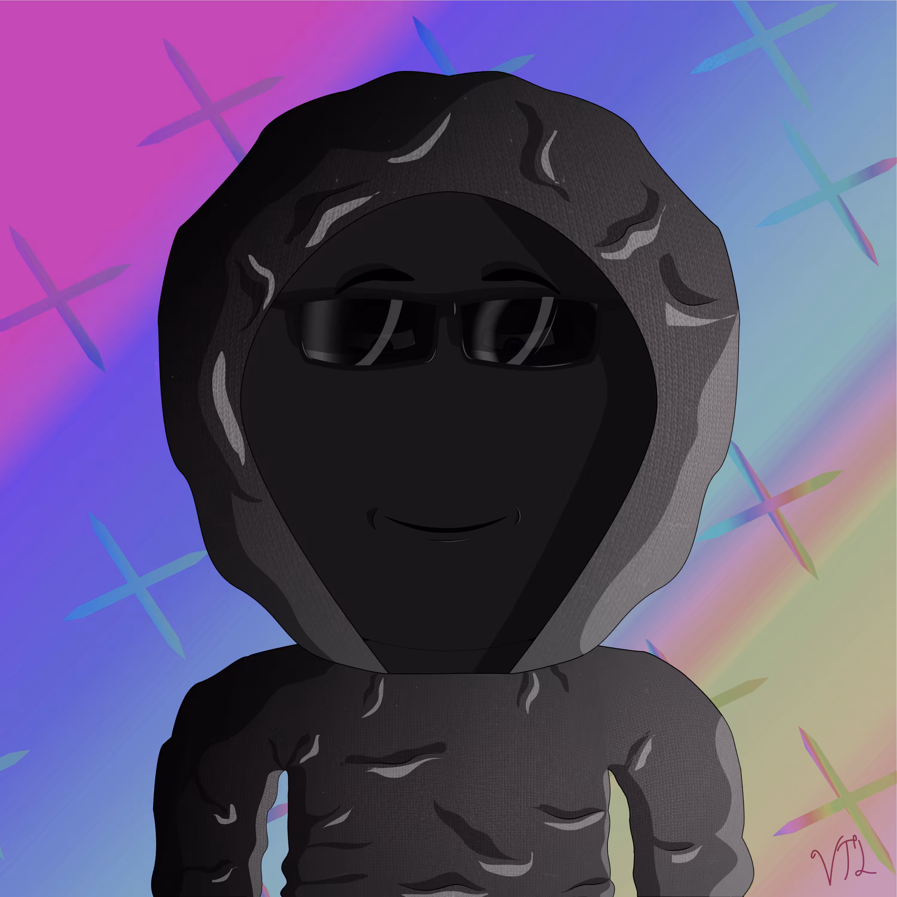 Stickman Avatar Hoodie Black