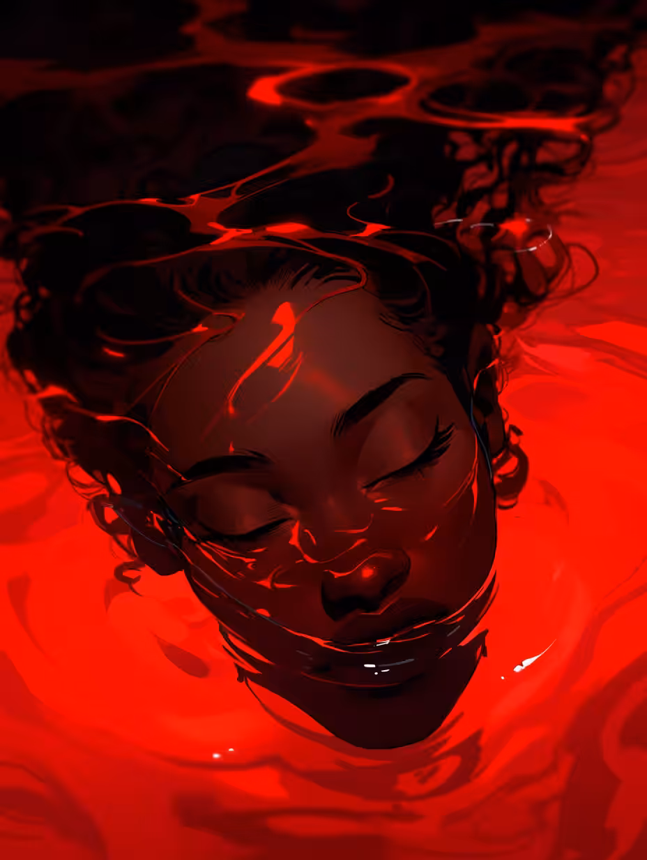 between swimming & drowning