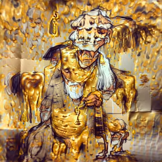 Old Man Dripping In Gold