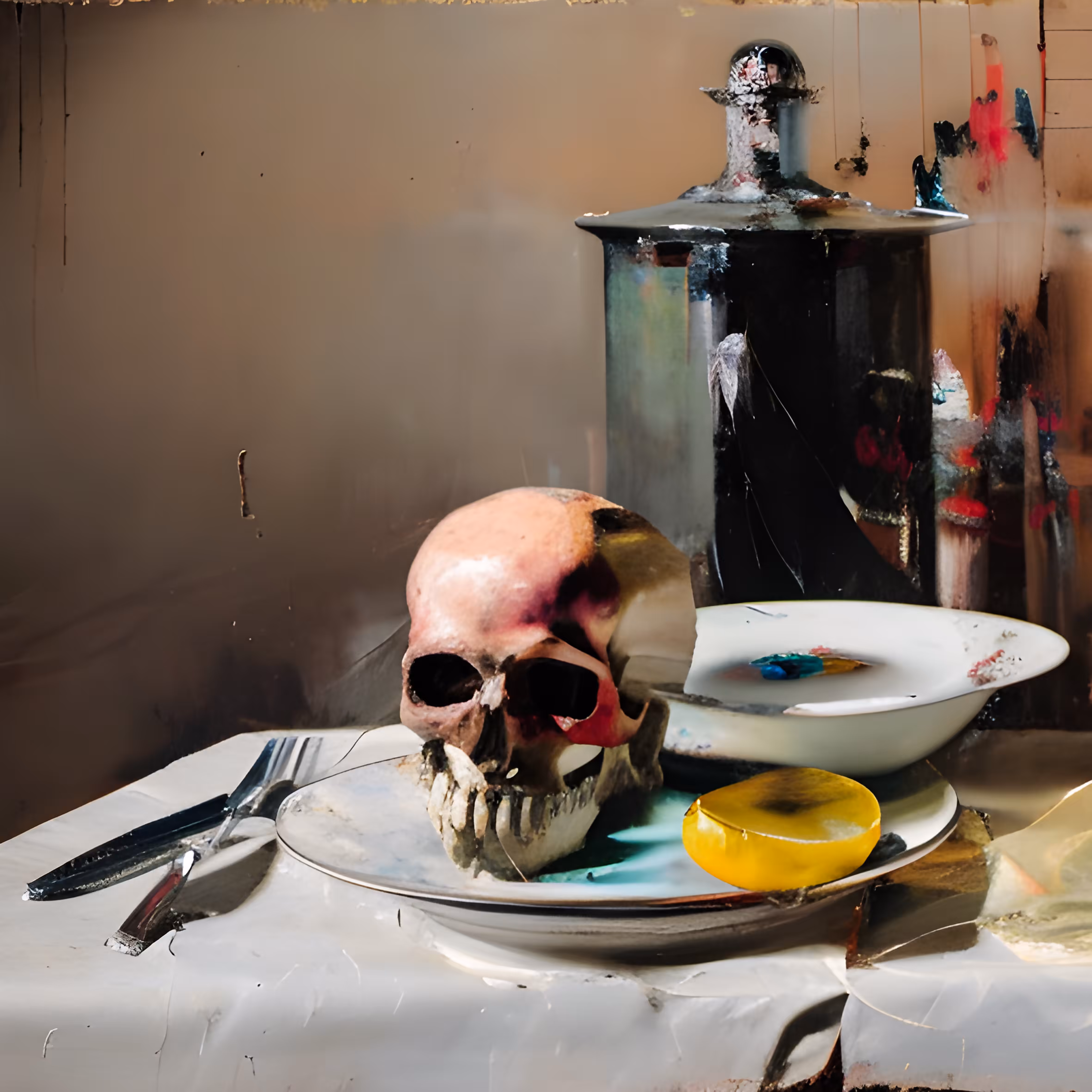Skull and Lemon: Symbols of Time.