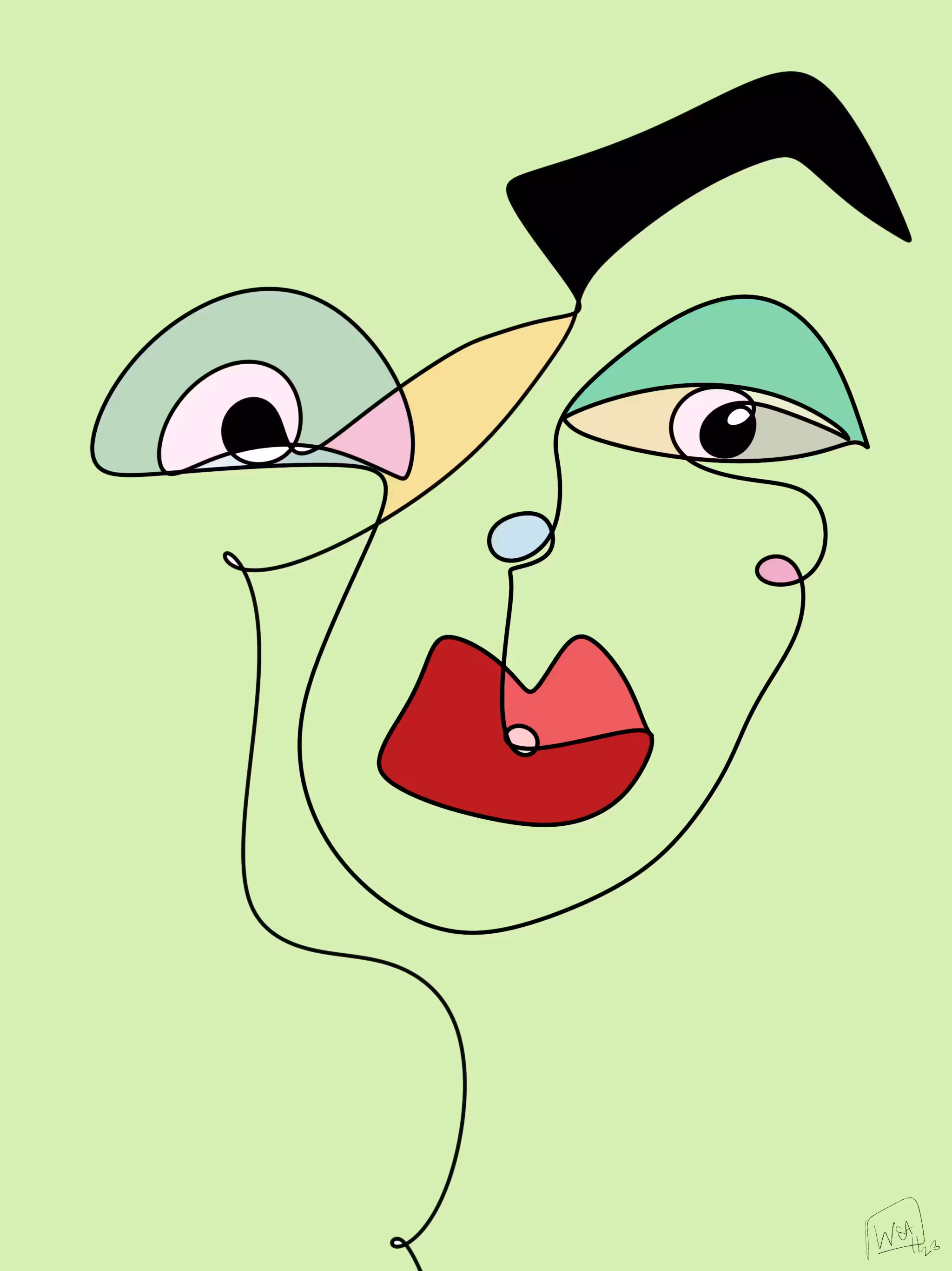 Minimalistic Face 011 - Face Of Arts