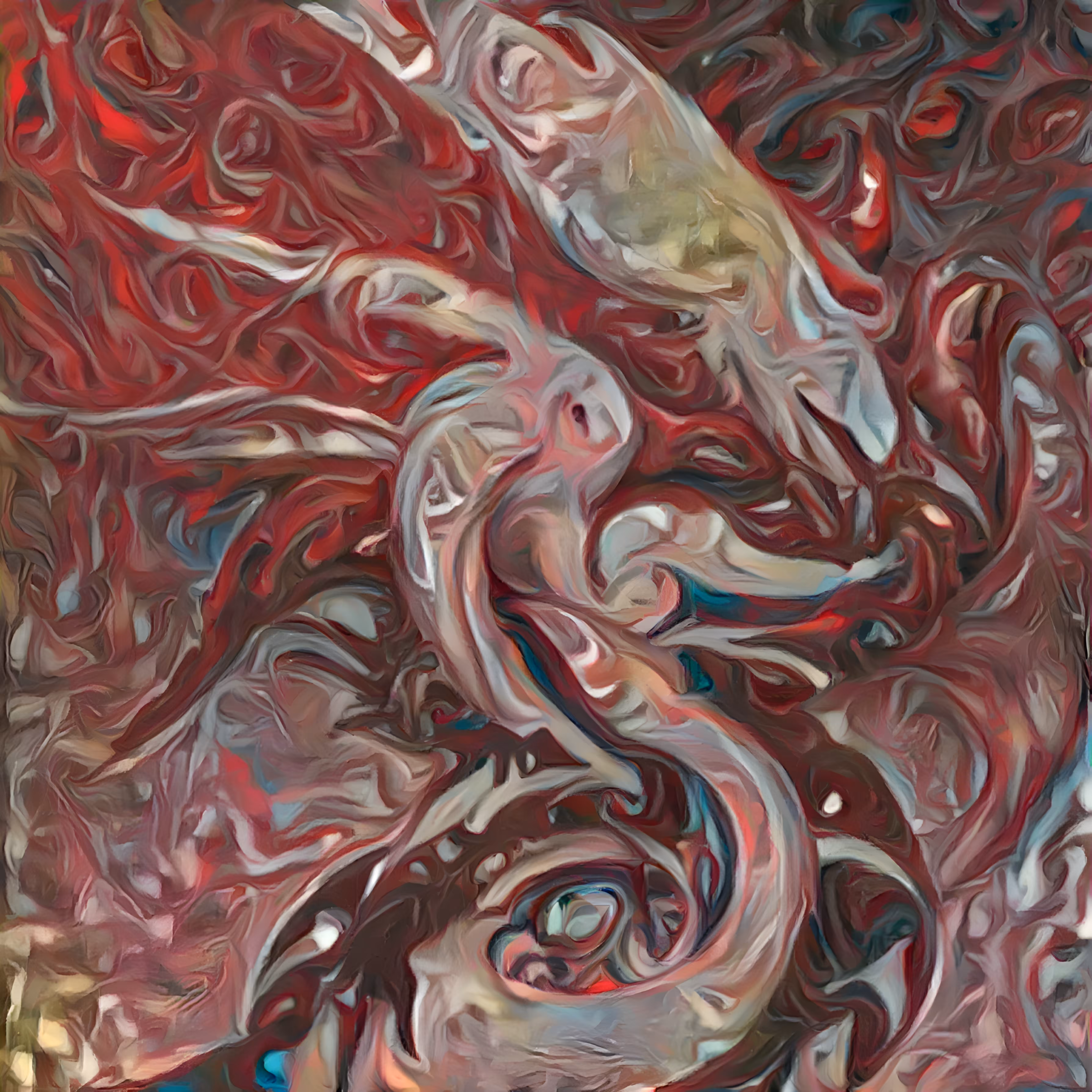 Red Marbling with AI Twist