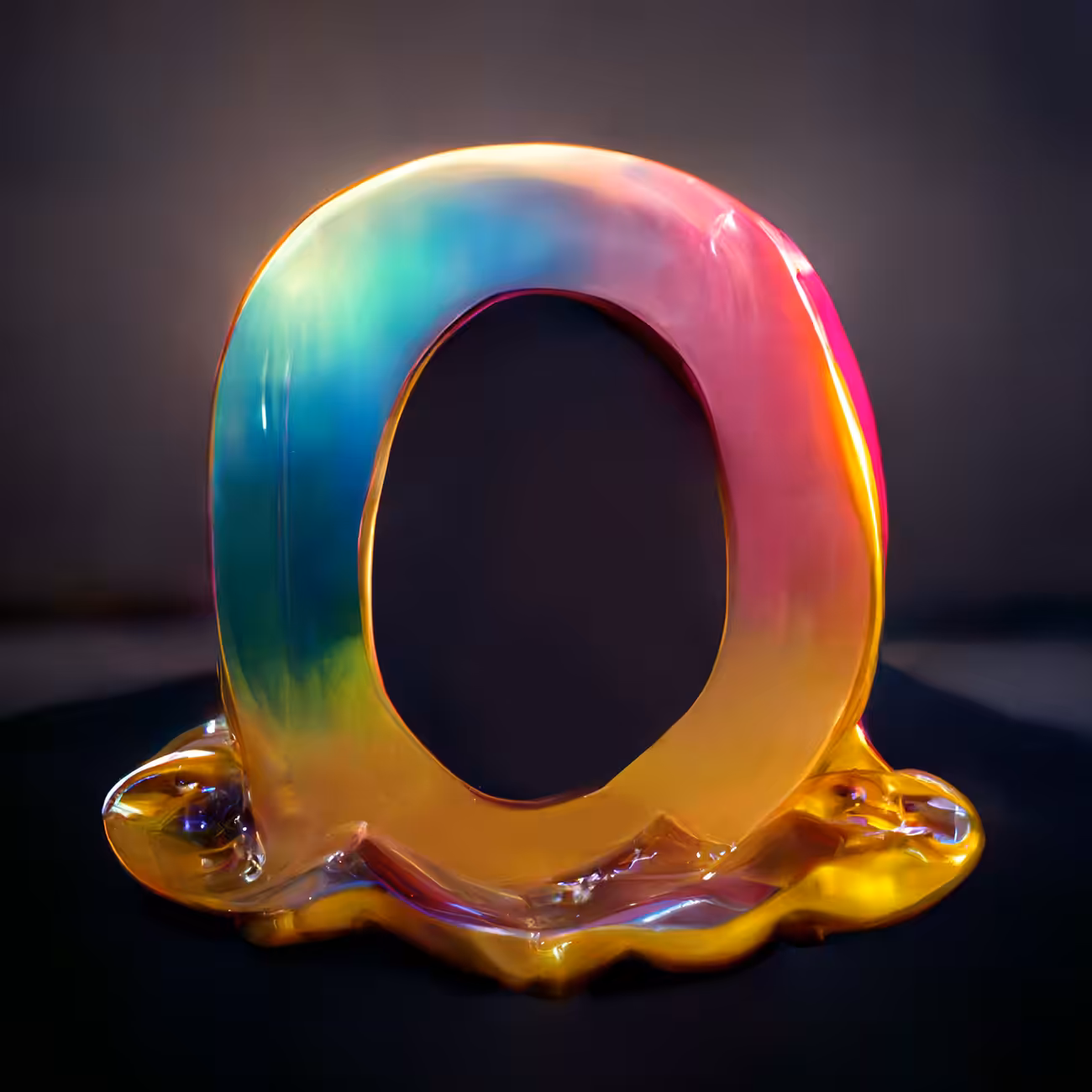Shiny Liquid Alphabet Series - O