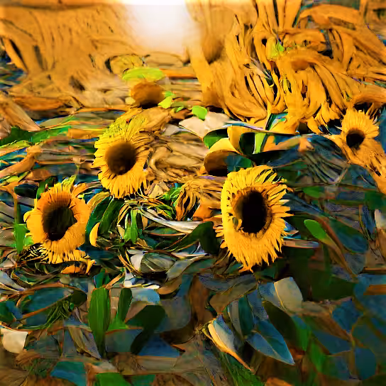 #68/4999 Metadimensional Image - Surreal Sunflowers