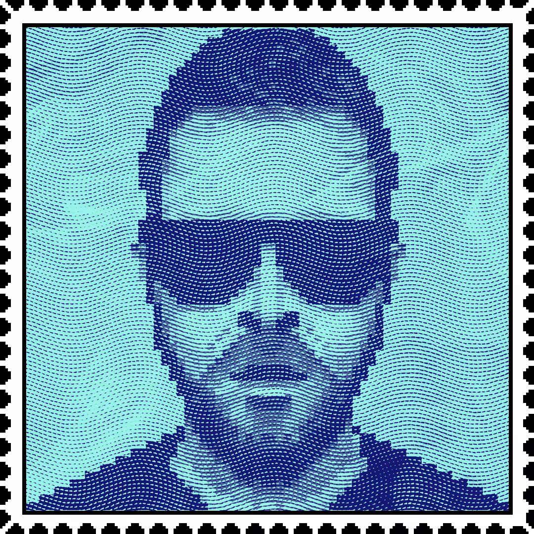 El P  caricature stamp