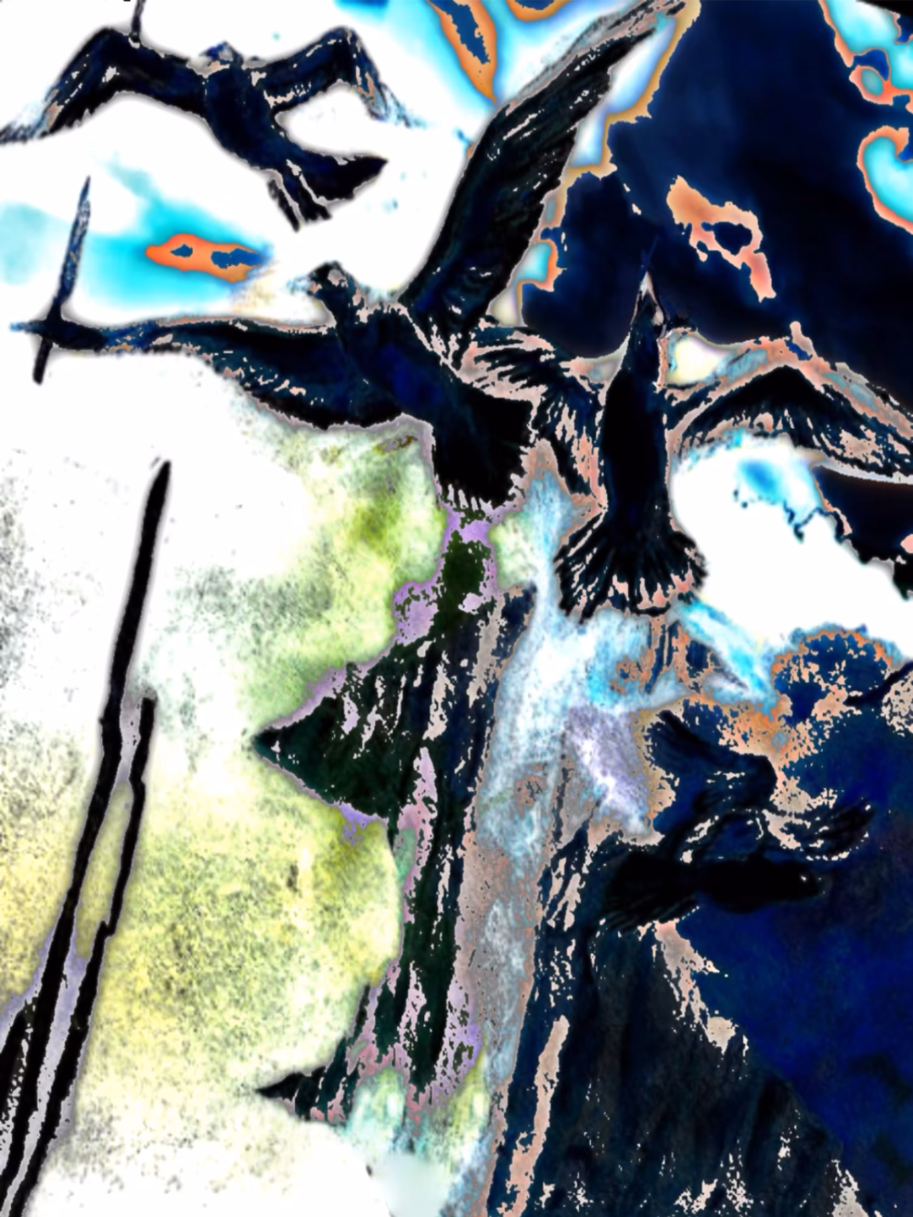 Painted Birds of the Crevasse
