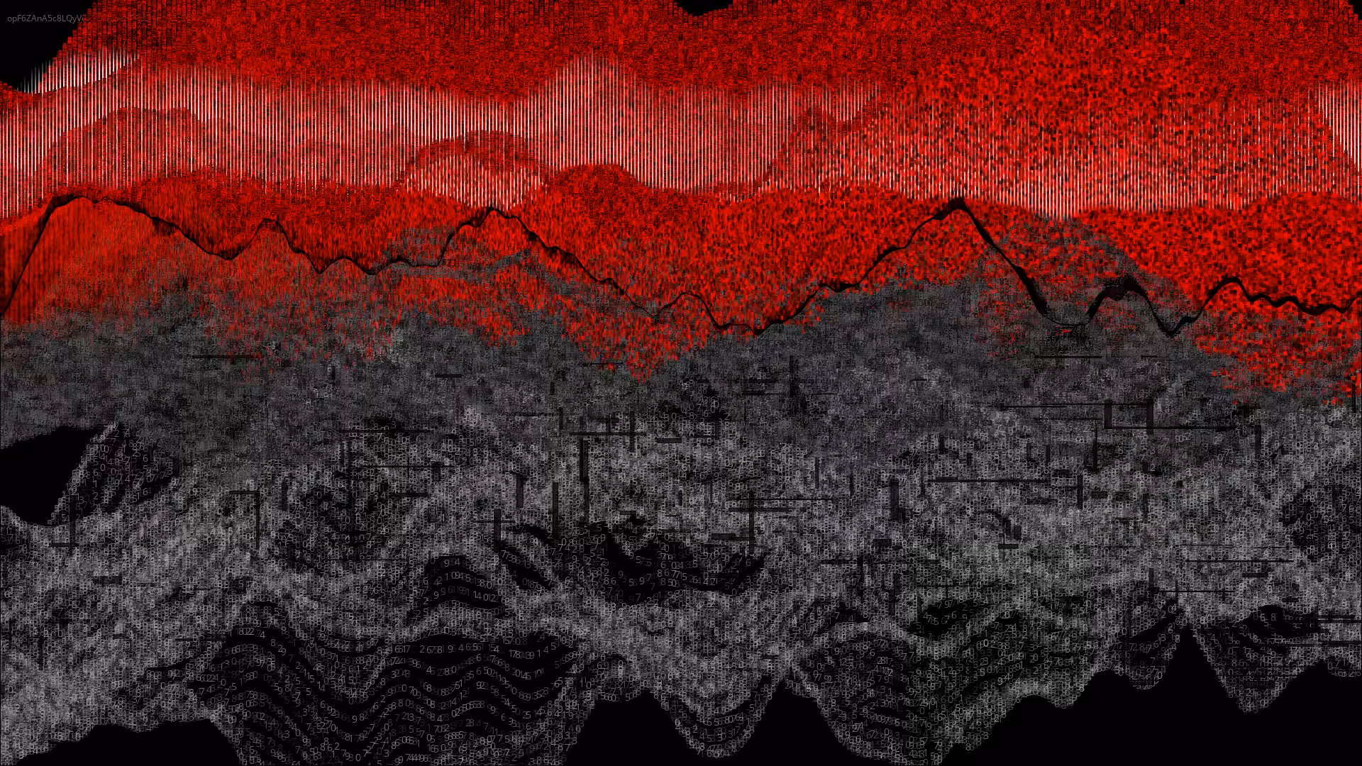 Pixel rain in a data landsacape #16