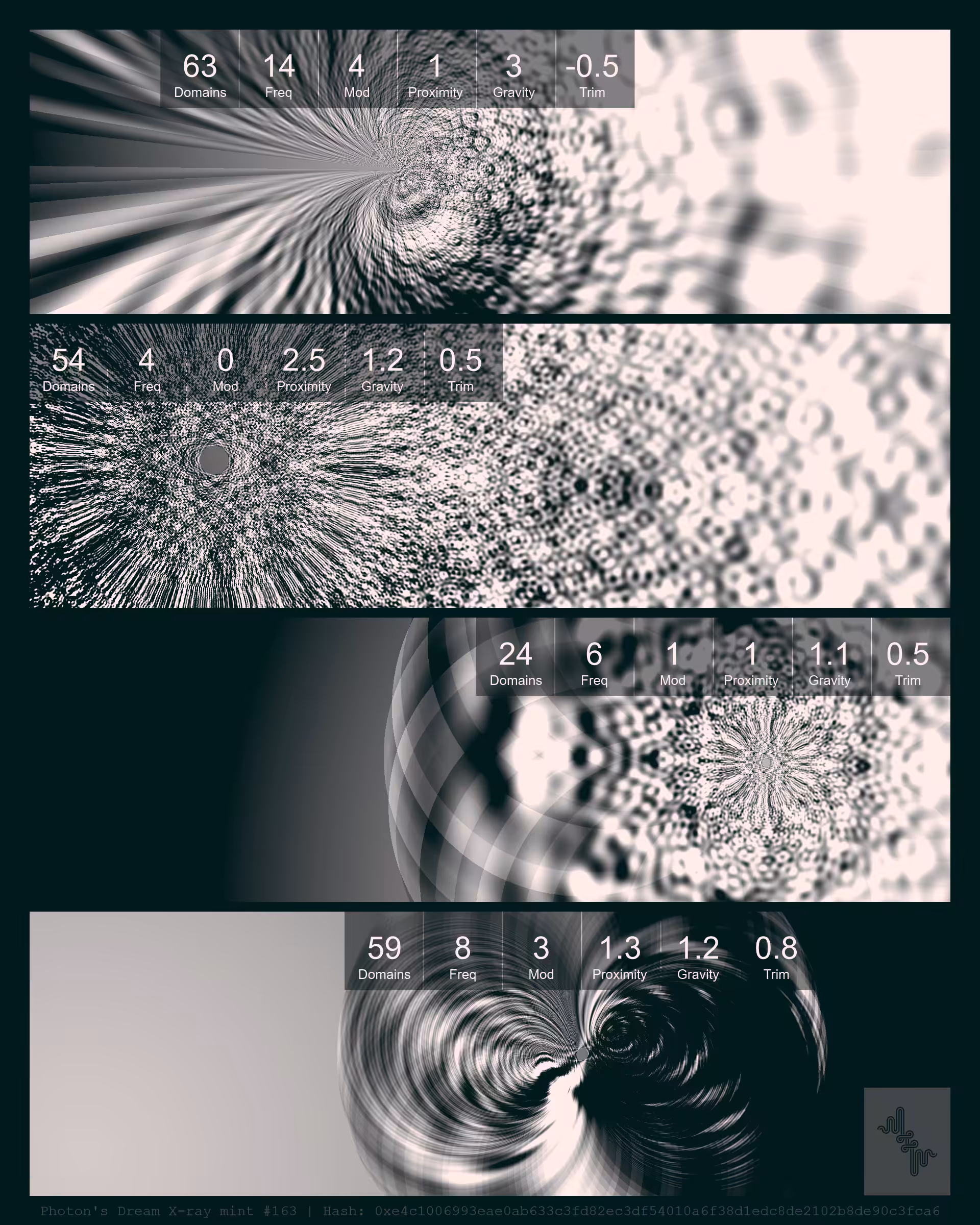 Photon's Dream X-rays by Harvey Rayner: Photon's Dream X-ray mint#163