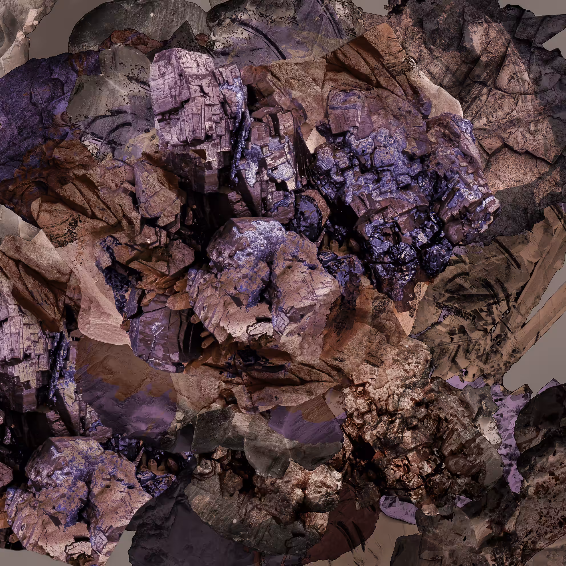 Pyrrhotite Azurite