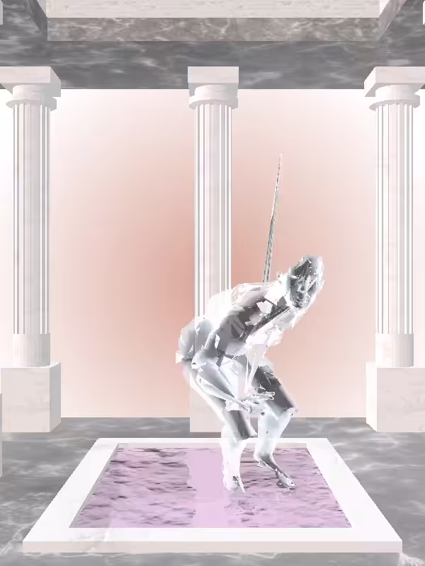 HeavenComputer: The Fading Sneaky Luminescent Chrome Woman #1535