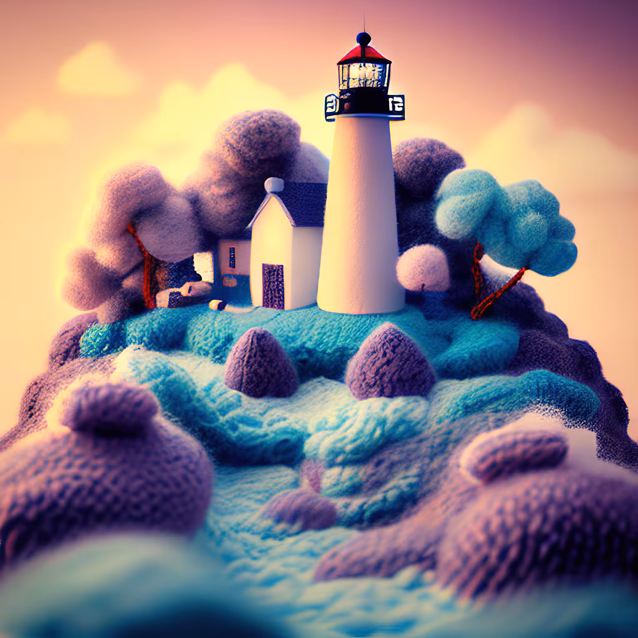  Lavender island lighthouse