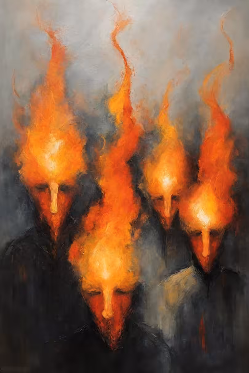 Flames erupted