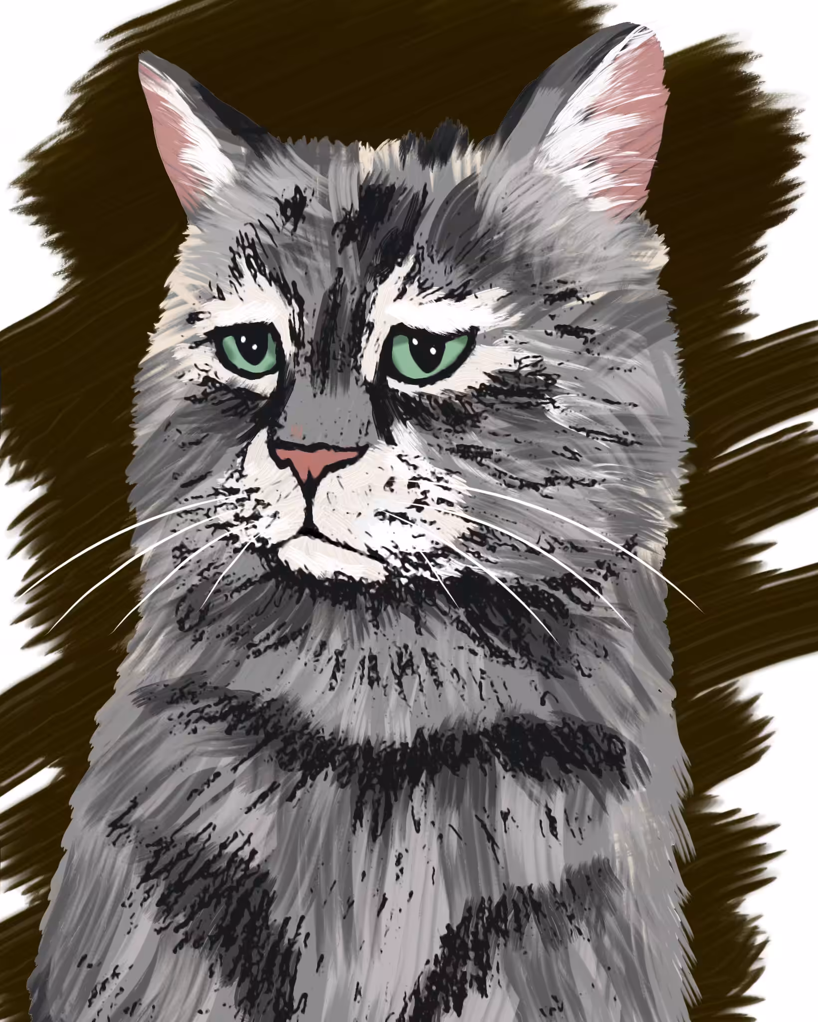 Art Of Abolfazl : Sad Cat 