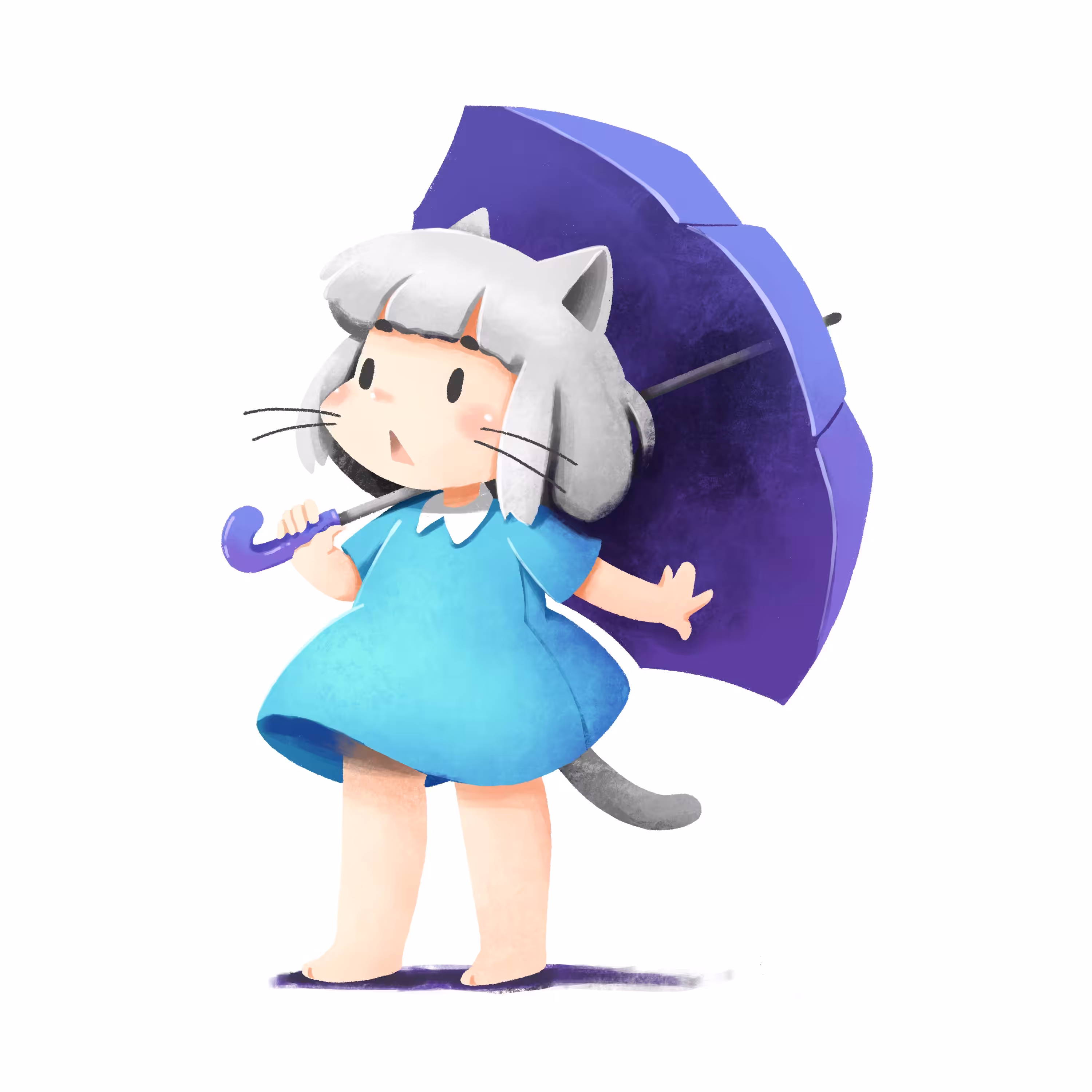 Konpui's purple umbrella