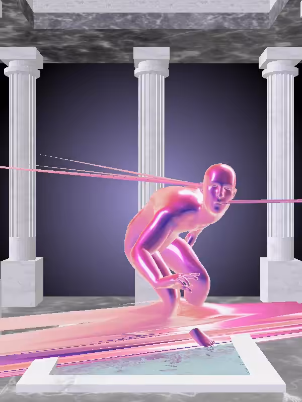 The Sneaky Magnetic Magenta Man #6907