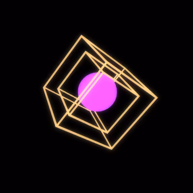 Generative Animation : Two Cube and Sphere #12