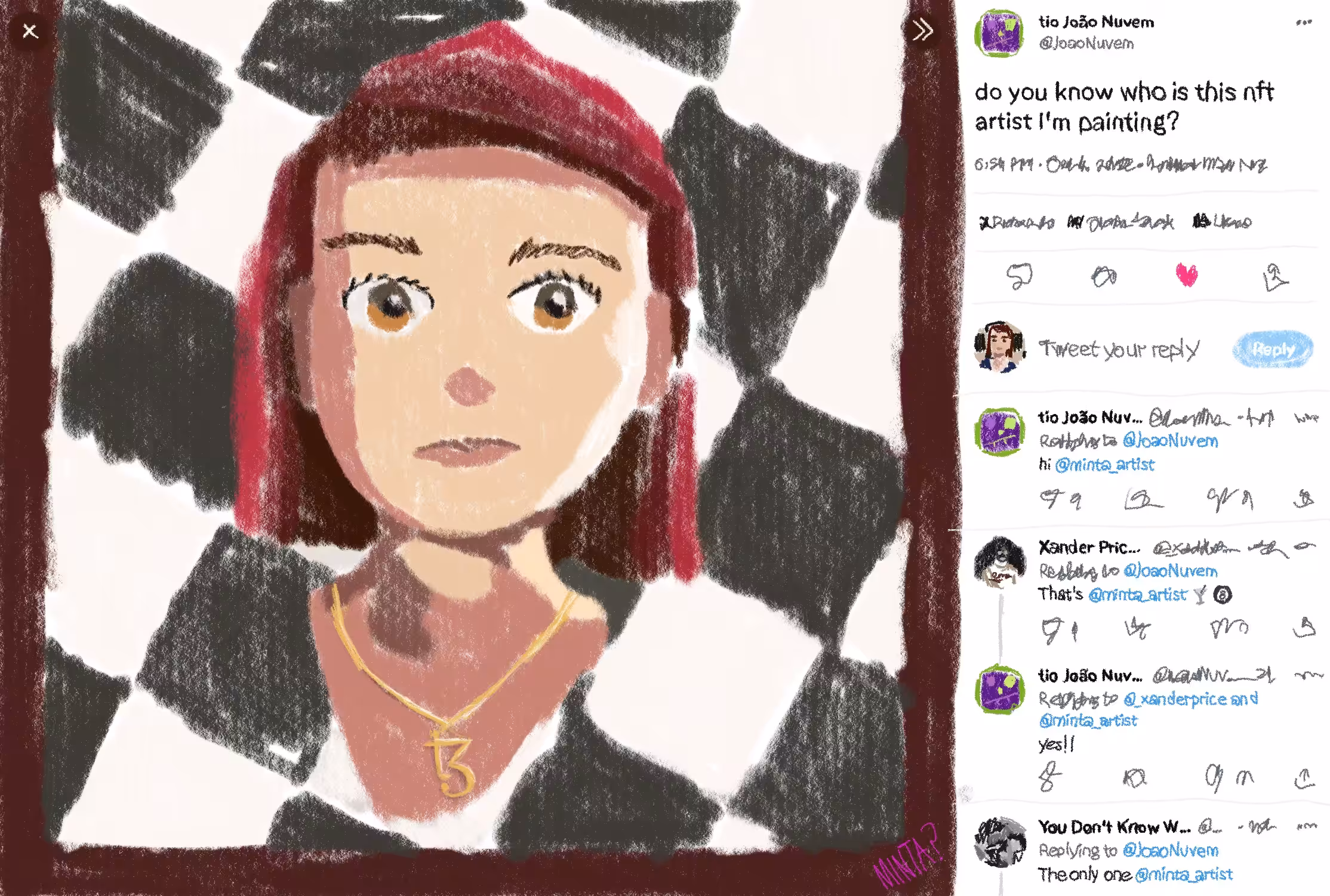 My portrait of my portrait of my portrait. 