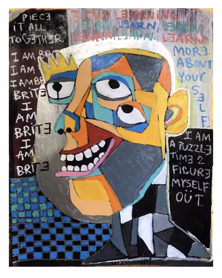 A PuZZLED LiFe” 22x30” painting on paper (1/1) NFT