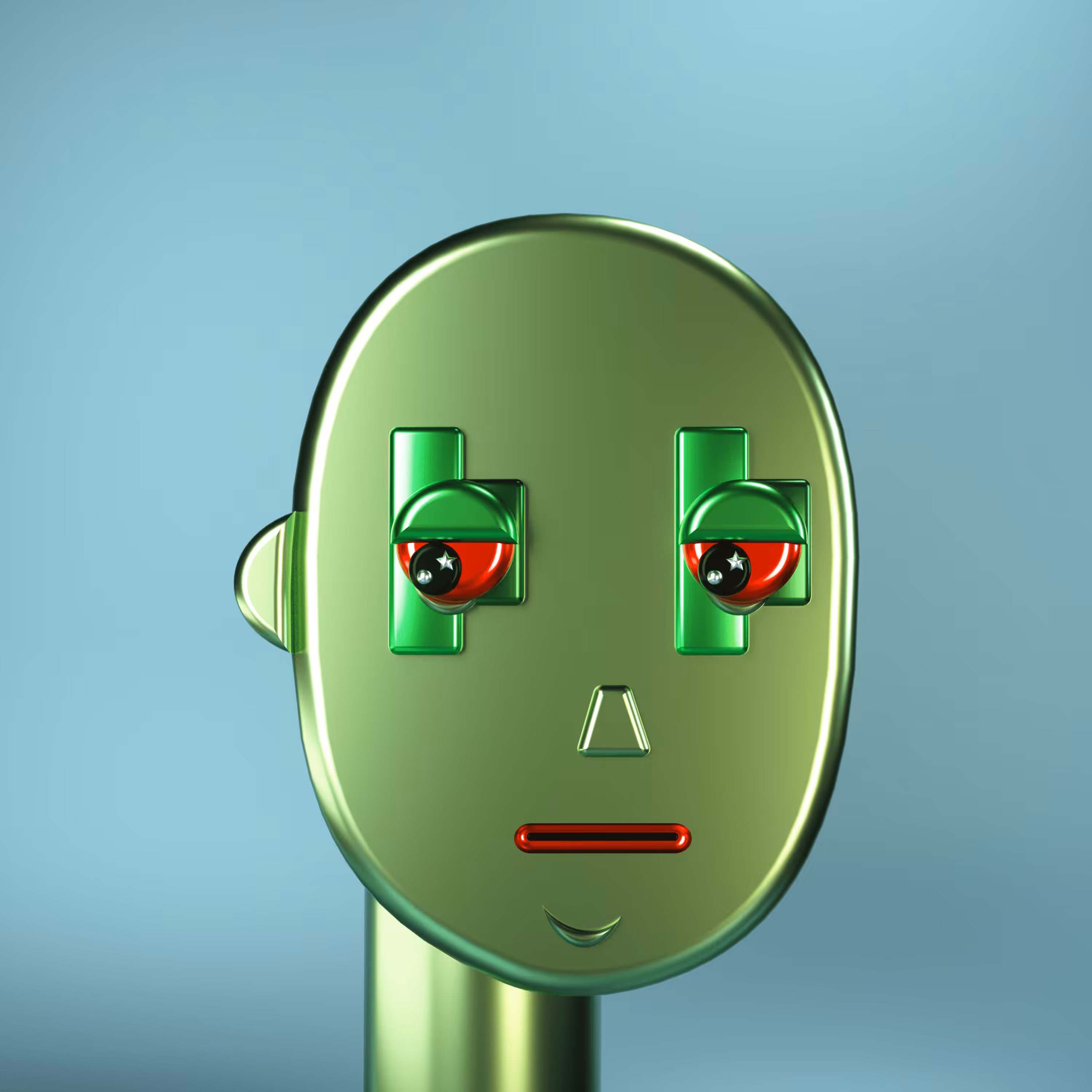 3D Chrome Punks: 3D Chrome Punk #0196