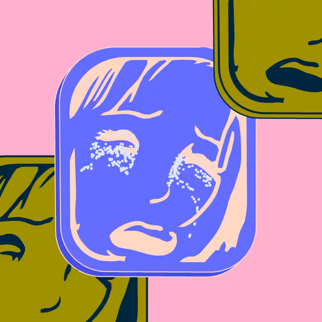 Card in the box "Crying girl" #19