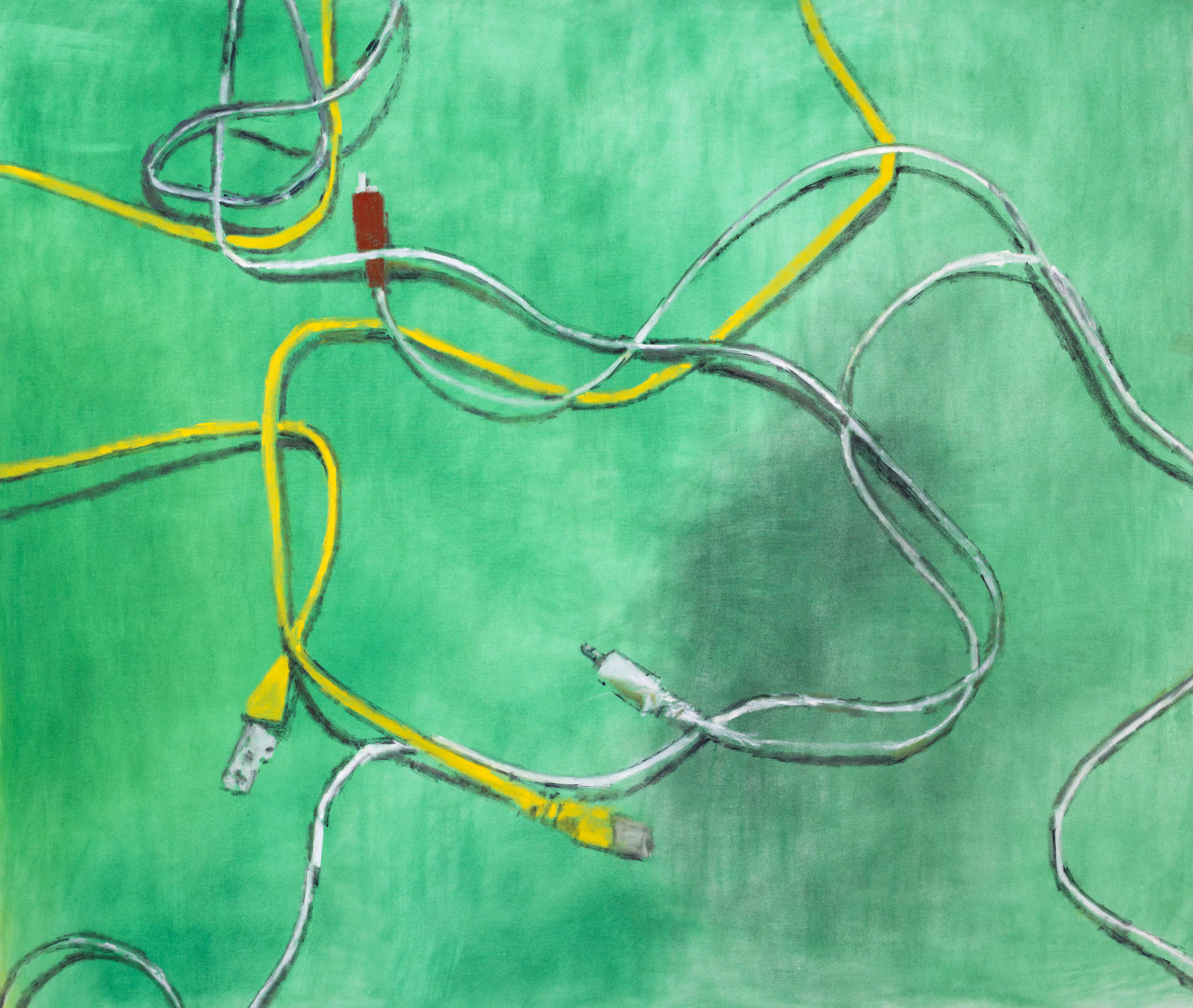 MANETAS CABLE PAINTING 2021_Untitled (MMMM), oil on canvas, 150x170cm