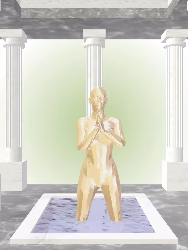 HeavenComputer: The Fragmented Praying Real Gold Woman #2712
