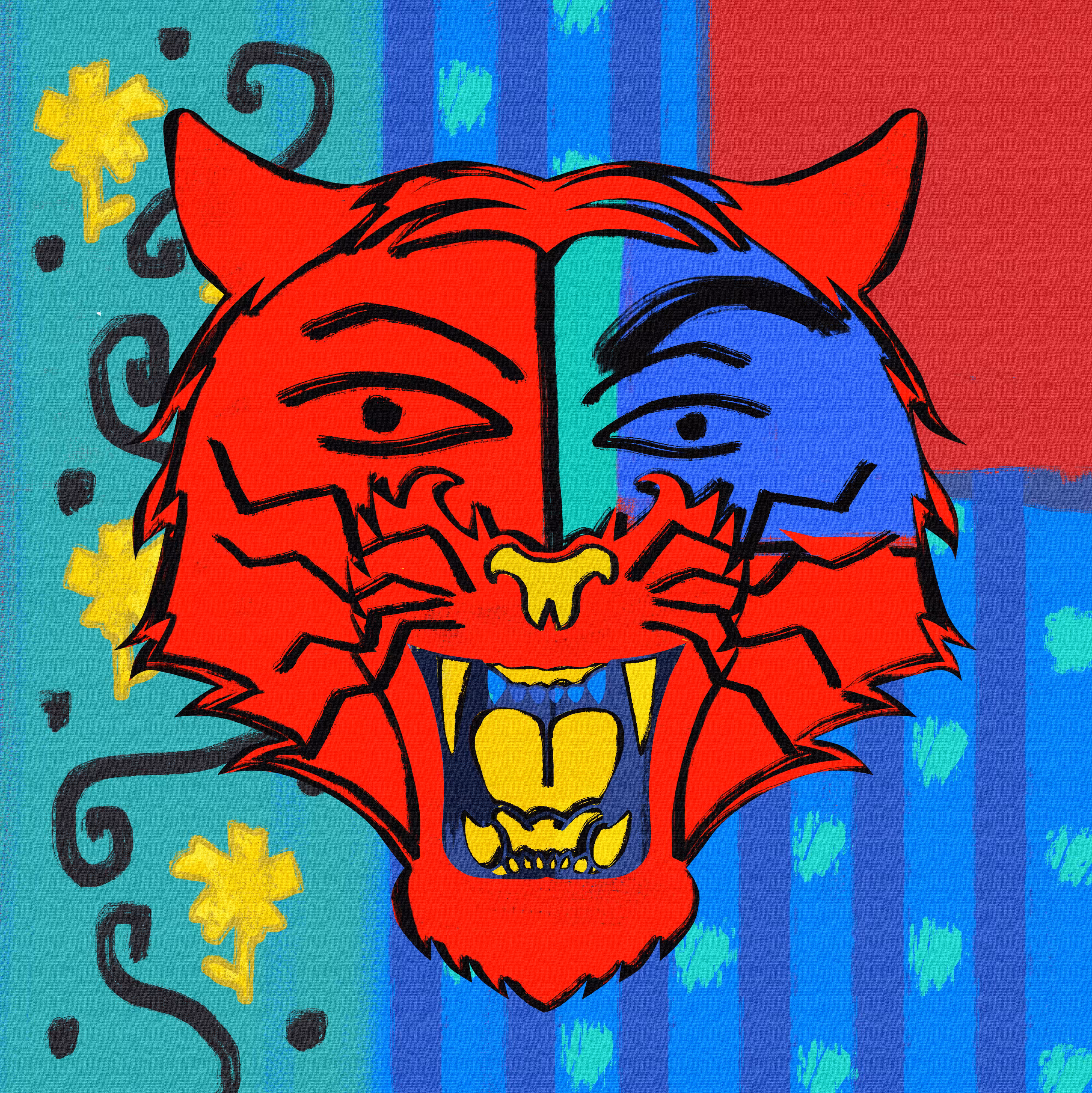 CRYPTO TIGER FACE #25 (art version)