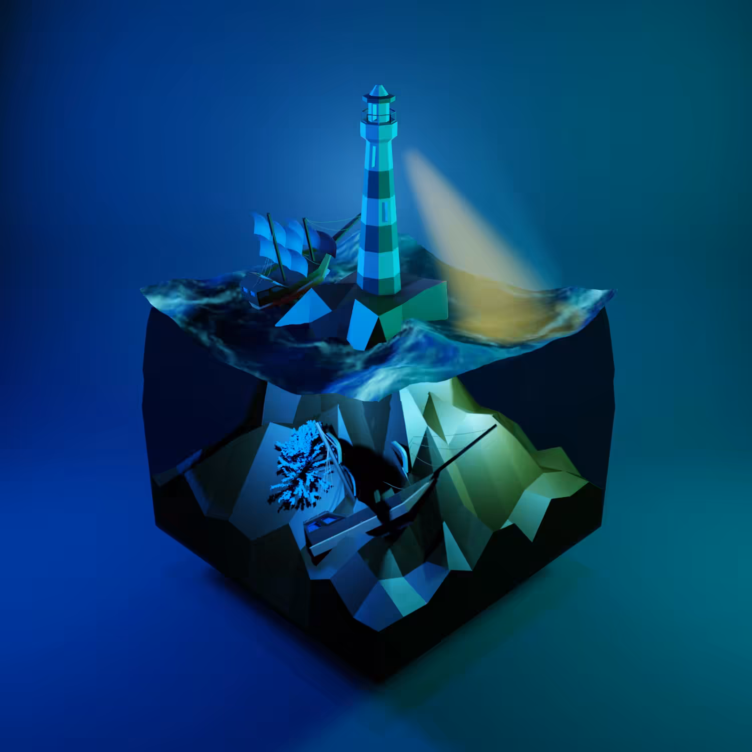 low poly pharos