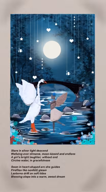 Moonlit Swan: A silver Lullaby