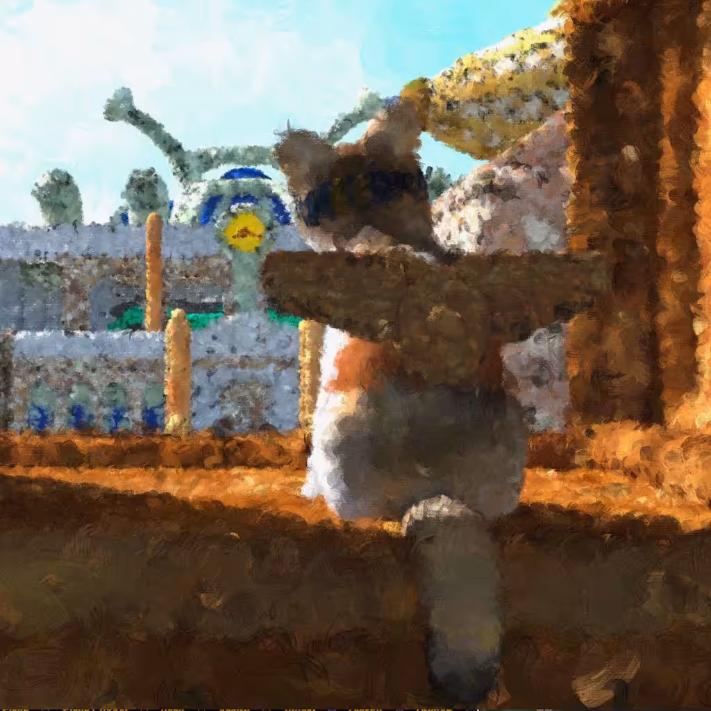 Oil on Three.js | Window Cat