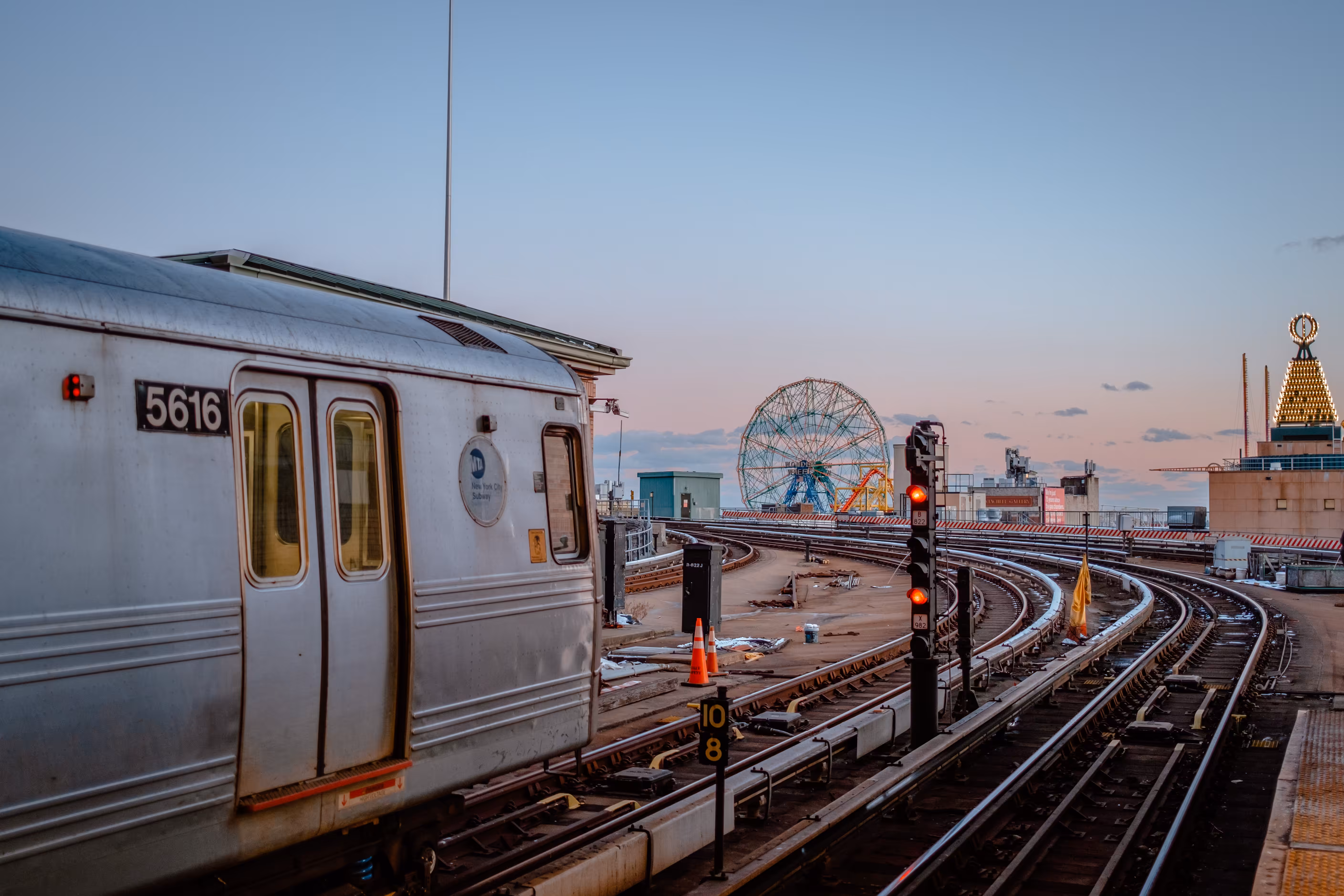 The last sunset at the train