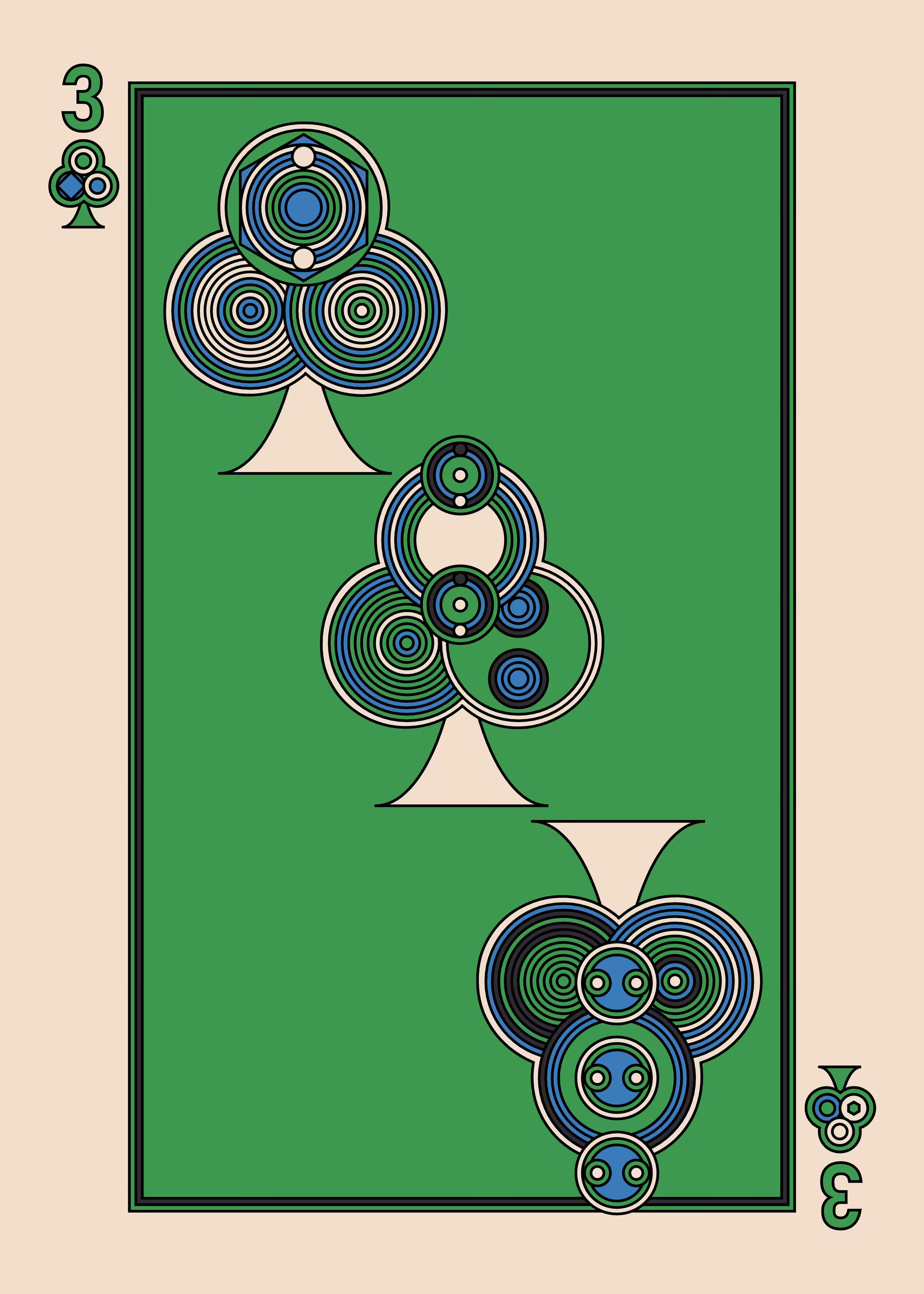 Three of Clubs Dark