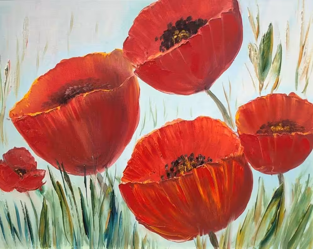 Red poppies